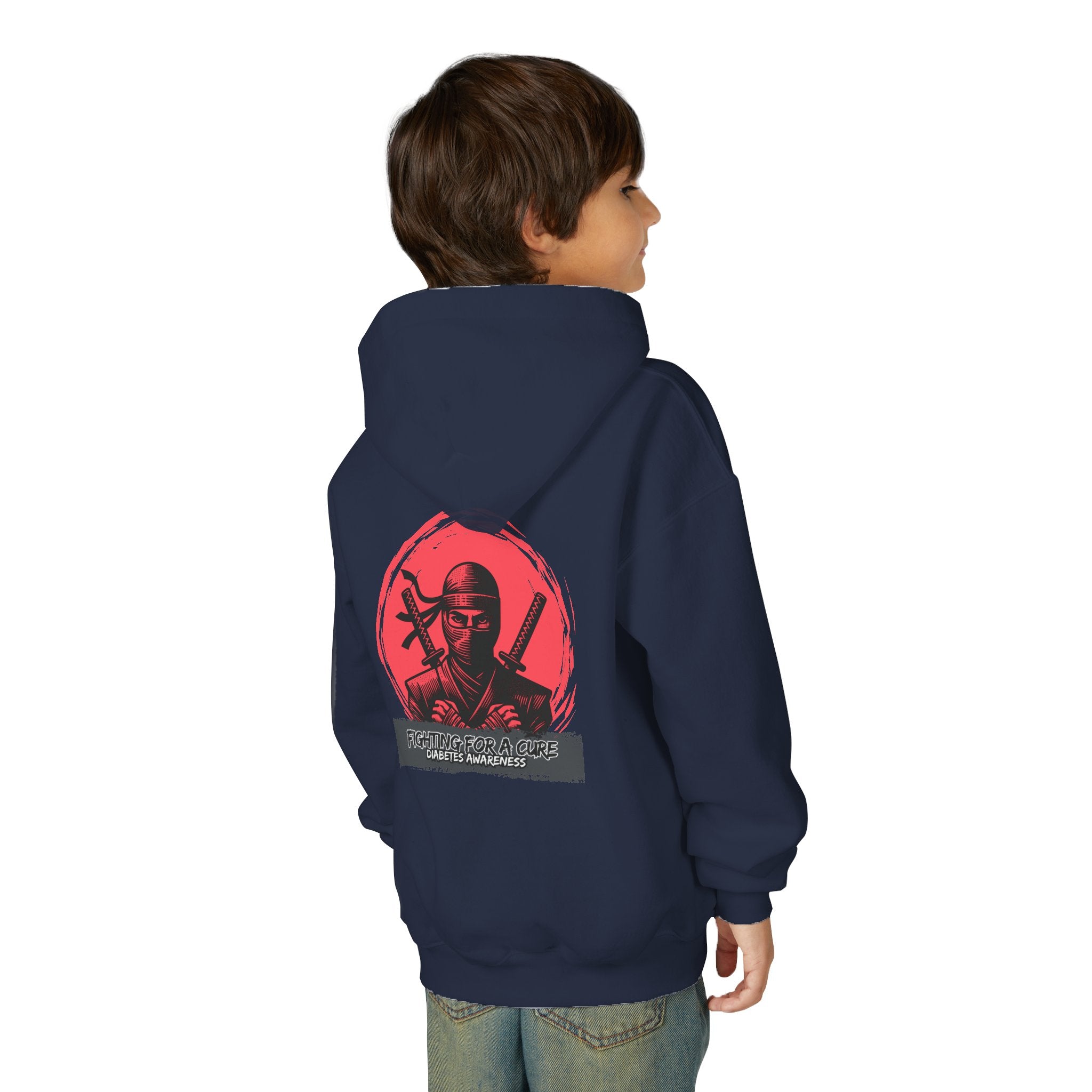 The Diabuddies Store Fighting for a Cure - Youth Hoodie Fighting for a Cure - Youth Hoodie: a youth hoodie for the young warriors of the diabetes community. Soft, comfortable, and a powerful statement of strength. Hoodies Kids clothes Awareness Ribbon,Blu