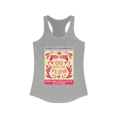 The Diabuddies Store Go with the Flow (diabetes) - Racerback Tank Go with the Flow (diabetes) - Racerback Tank: Engineered for those who live with a pump and CGM, this tank ensures your devices are always within reach and comfortably secure, letting you m