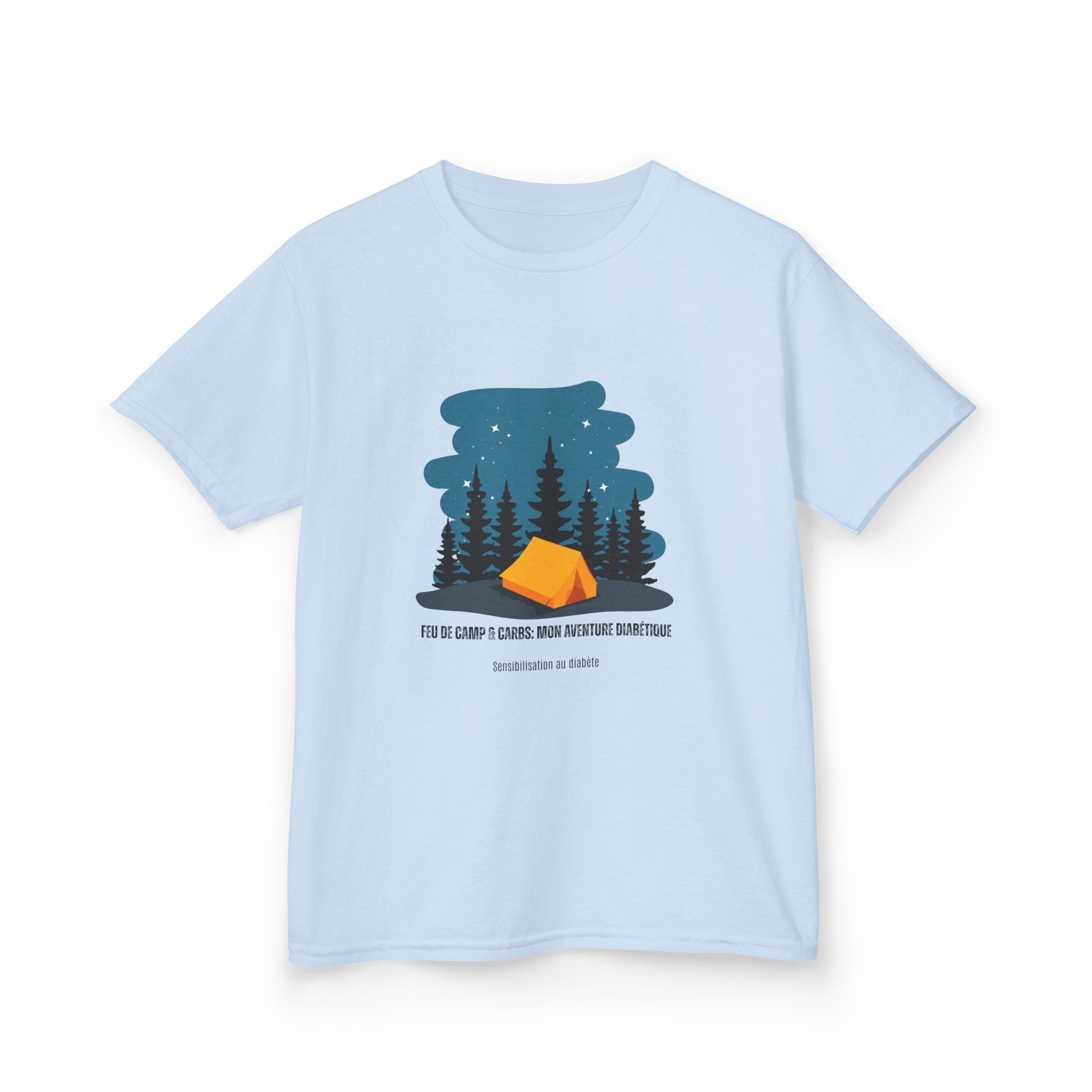 The Diabuddies Store Campfire & Carbs! My Diabetic Adventure (French) - Kids Tee Campfire & Carbs! My Diabetic Adventure (French) - Kids Tee: Magic campfires, carb counting. This tee celebrates every sweet, mindful adventure! T-Shirts $17.06