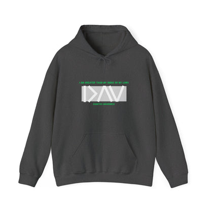 The Diabuddies Store Greater Than (Grey & Green) - Unisex Hoodie Greater Than (Grey & Green) - Unisex Hoodie: You are always greater than your challenges. Our Hoodie, featuring a stylish grey with vibrant green accents, is more than just comfortable appar