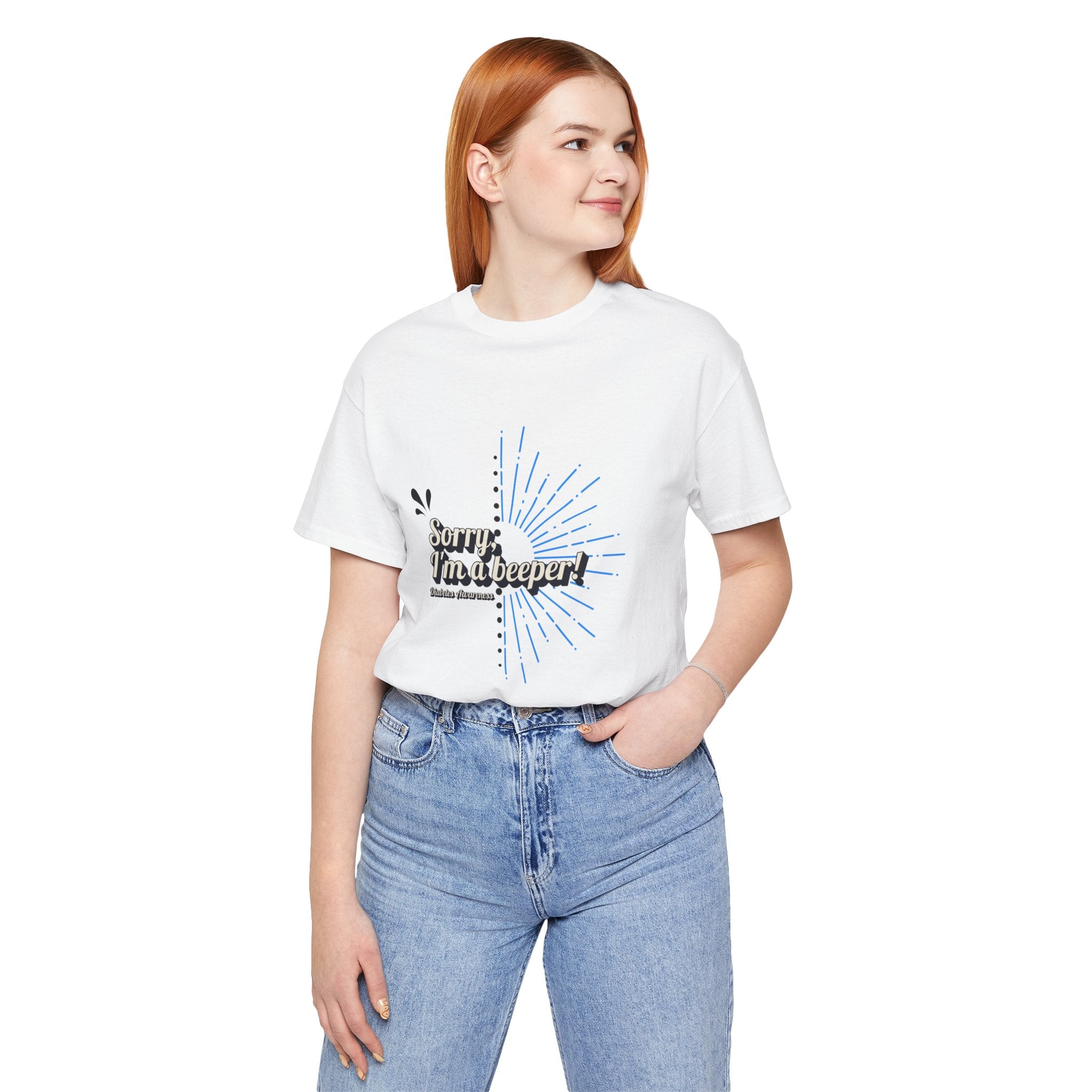 The Diabuddies Store Sorry I'm a Beeper - Unisex Tee Sorry I'm a Beeper - Unisex Tee: Always connected? This tee's for you. Embrace the constant buzz of life in comfort and style! T-Shirts $30.27