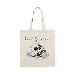 Skull & Flowers, Dead Pancreas Club - Tote Bag The Diabuddies Store Tote Bags $9.98