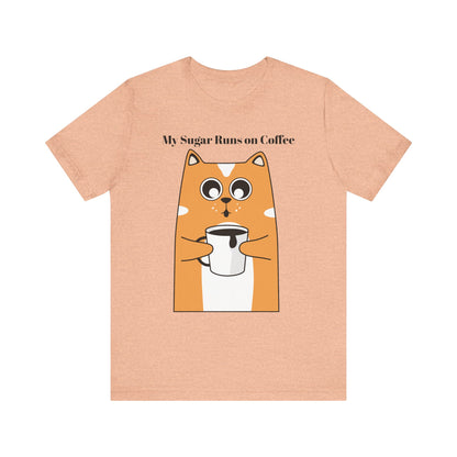 Sugar Runs on Coffee - Unisex Tee The Diabuddies Store T-Shirts $24.73