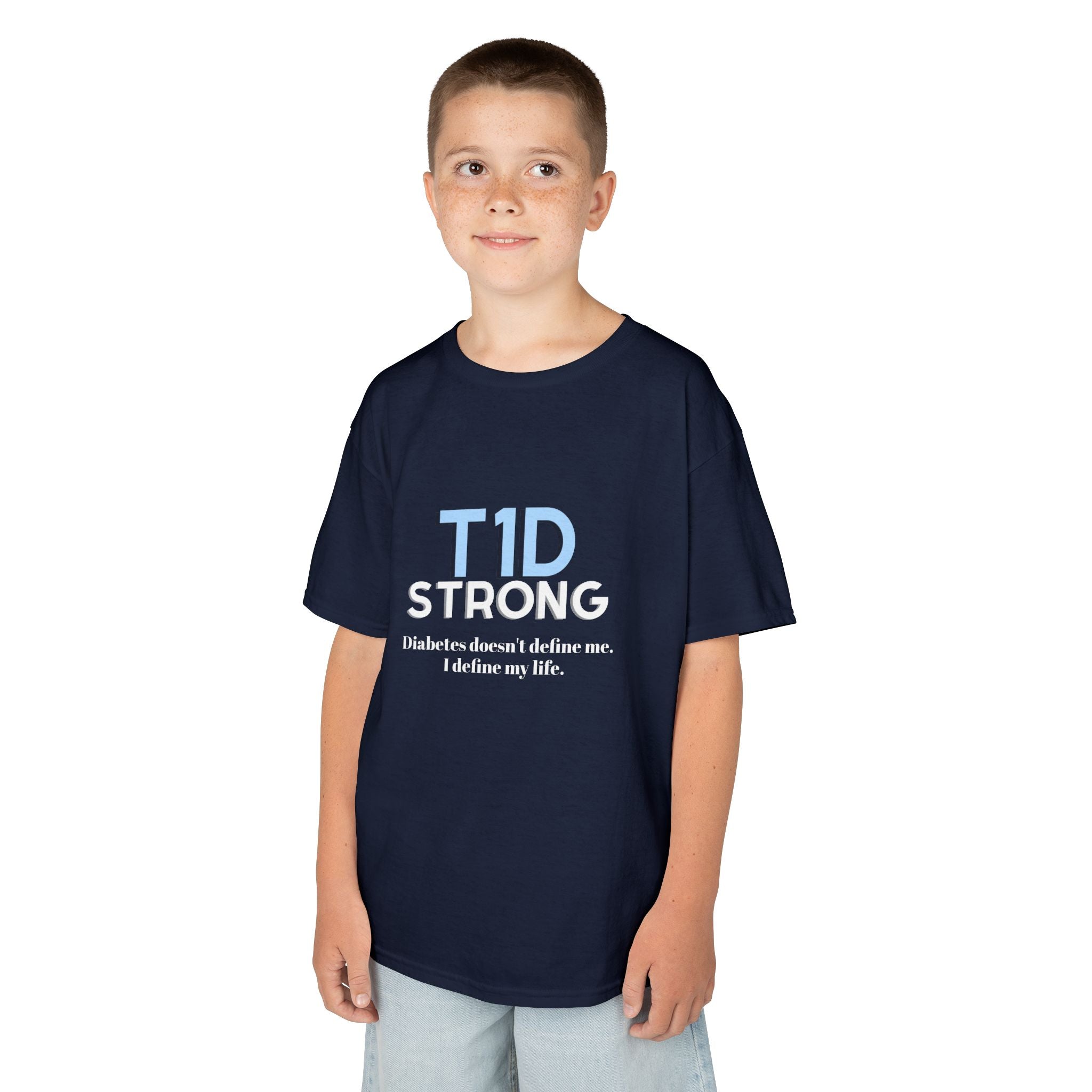 The Diabuddies Store T1D Strong (Diabetes) - Kids Tee T1D Strong (Diabetes) - Kids Tee: Wear your strength. This T1D Strong tee sends a powerful message: "Diabetes doesn't define me. I define my life." It's more than a shirt; it's a statement of resilienc