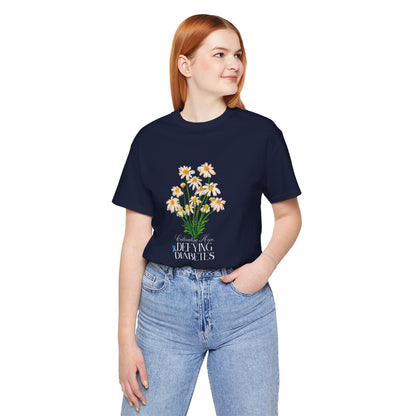 The Diabuddies Store Cultivating Hope, Defying Diabetes - Unisex Tee Cultivating Hope, Defying Diabetes - Unisex Tee: Wear your message of strength! Our "Cultivating Hope, Defying Diabetes" Unisex Tee is more than just a comfortable shirt; it's a powerful