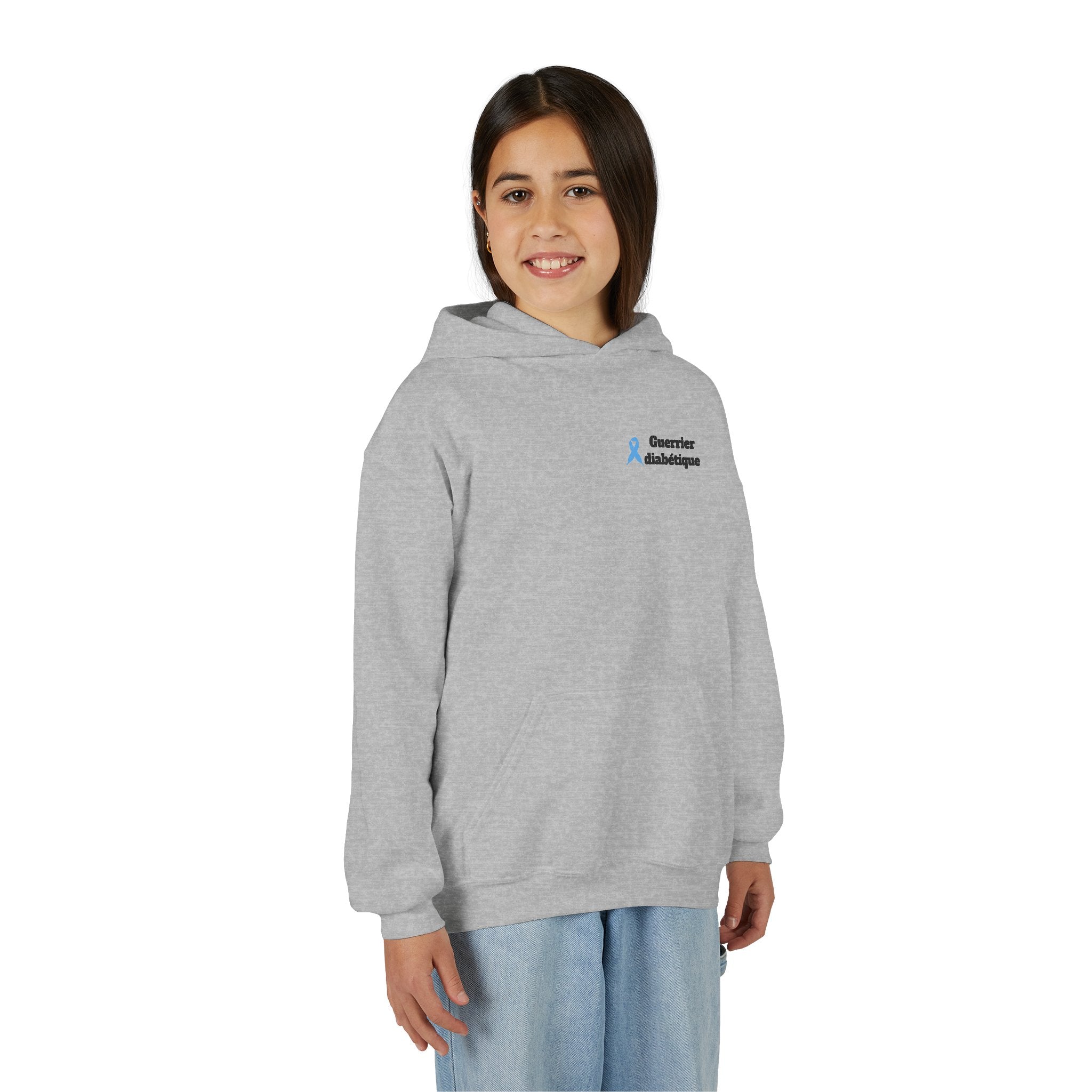 The Diabuddies Store Never Give Up French - Youth Hoodie Never Give Up French - Youth Hoodie: A powerful statement for the young warriors of the diabetes community. This French "Ne jamais lâcher" hoodie is the perfect way to share a message of strength, r