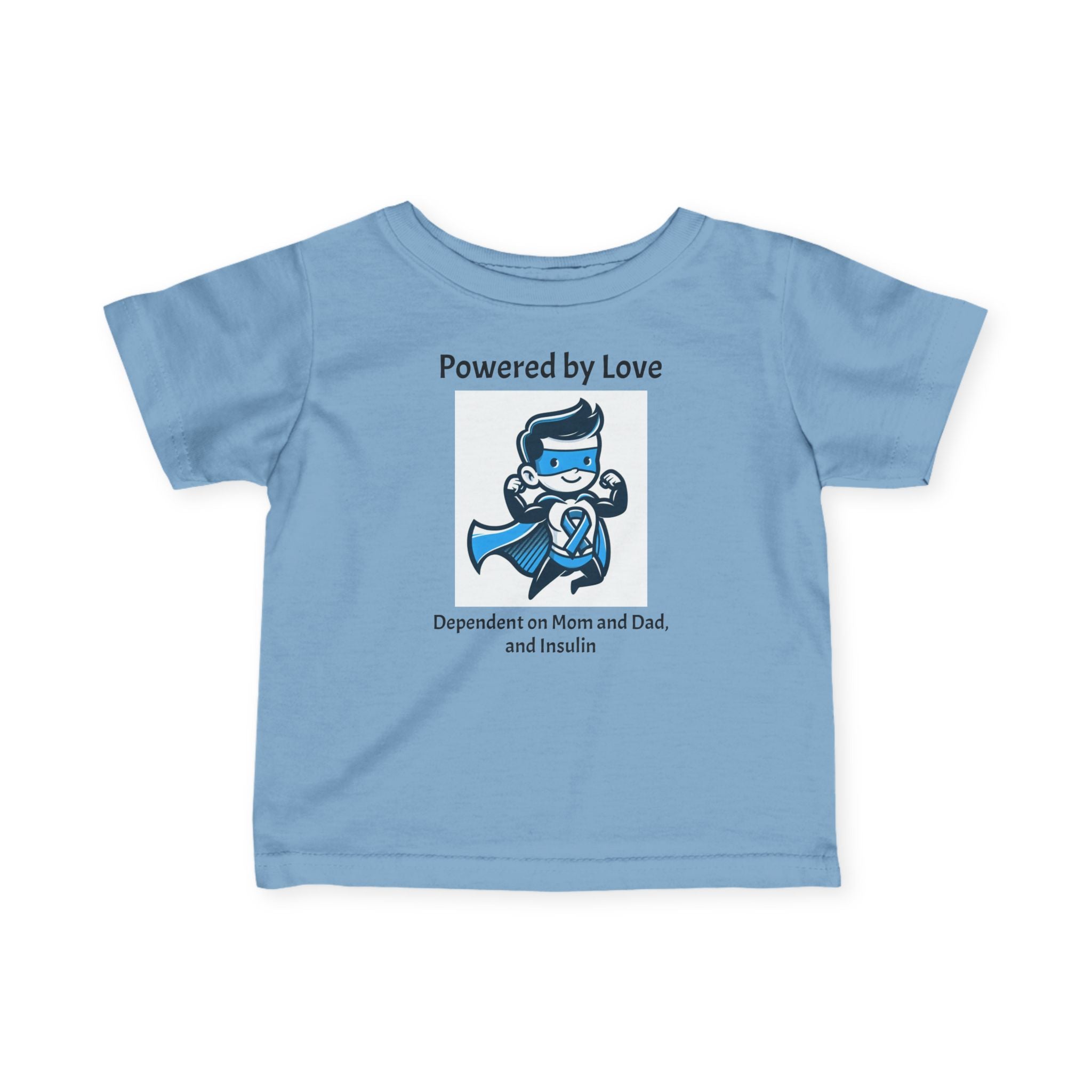 Superhero Powered by Love - Baby Tee The Diabuddies Store T-Shirts $17.82