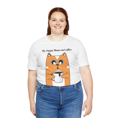 Sugar Runs on Coffee - Unisex Tee The Diabuddies Store T-Shirts $24.25