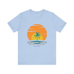 The Diabuddies Store My Summer Plans: Beach, BBQ, Bolus - Unisex Tee My Summer Plans: Beach, BBQ, Bolus - Unisex Tee: Sunshine, good times, and keeping those blood sugars in check! Our T-shirt is the perfect wear for anyone balancing summer fun with diabe