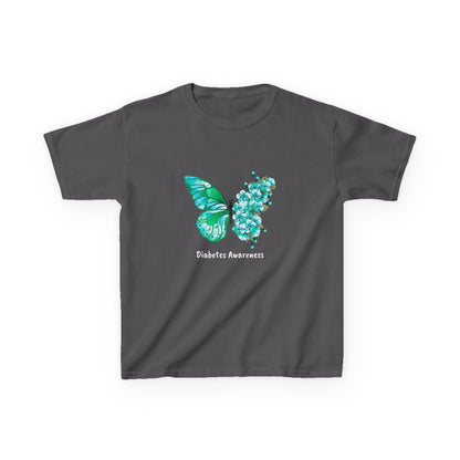 Green Butterfly & Flowers - Kids Tee The Diabuddies Store T-Shirts $19.22