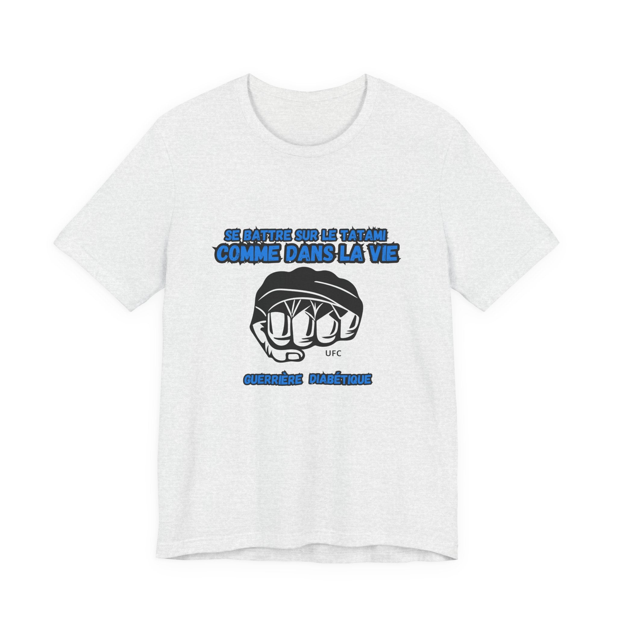 The Diabuddies Store Diabetes & UFC (French/Guerrière) Unisex Tee Diabetes & UFC (French/Guerrière) Unisex Tee: Fight on the mat, fight in life. Empowering unisex shirt for Diabetic Warriors. Show your strength & resilience. T-Shirts $30.27