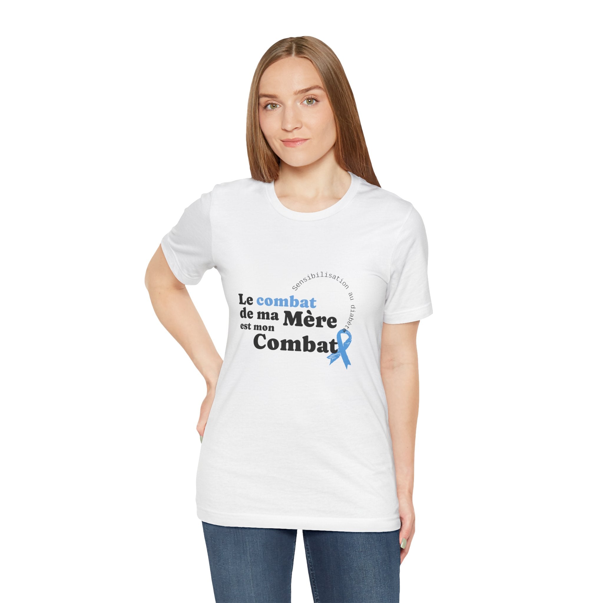 My Mom's Fight is my Fight (French) - Unisex Tee The Diabuddies Store T-Shirts $22.50