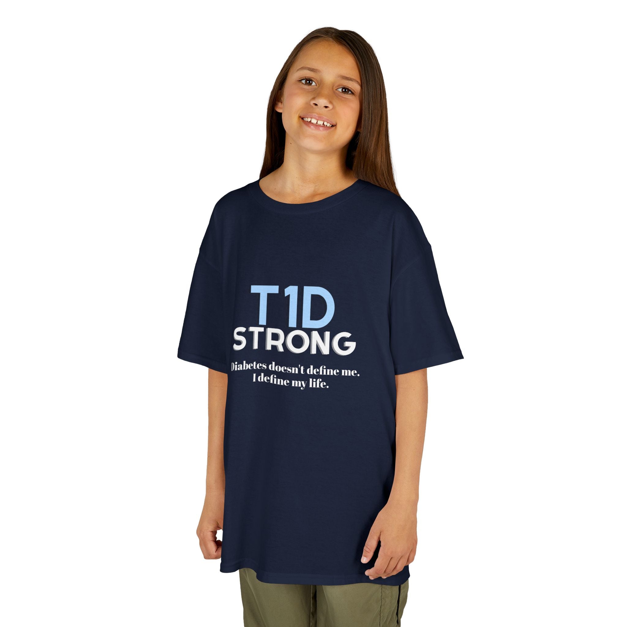 The Diabuddies Store T1D Strong (Diabetes) - Kids Tee T1D Strong (Diabetes) - Kids Tee: Wear your strength. This T1D Strong tee sends a powerful message: "Diabetes doesn't define me. I define my life." It's more than a shirt; it's a statement of resilienc