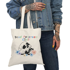 Skull & Flowers, Dead Pancreas Club - Tote Bag The Diabuddies Store Tote Bags $9.98