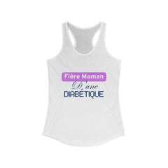 Proud Mom of a Diabetic (French / Daughter) - Racerback Tank The Diabuddies Store Tank Tops $19.96