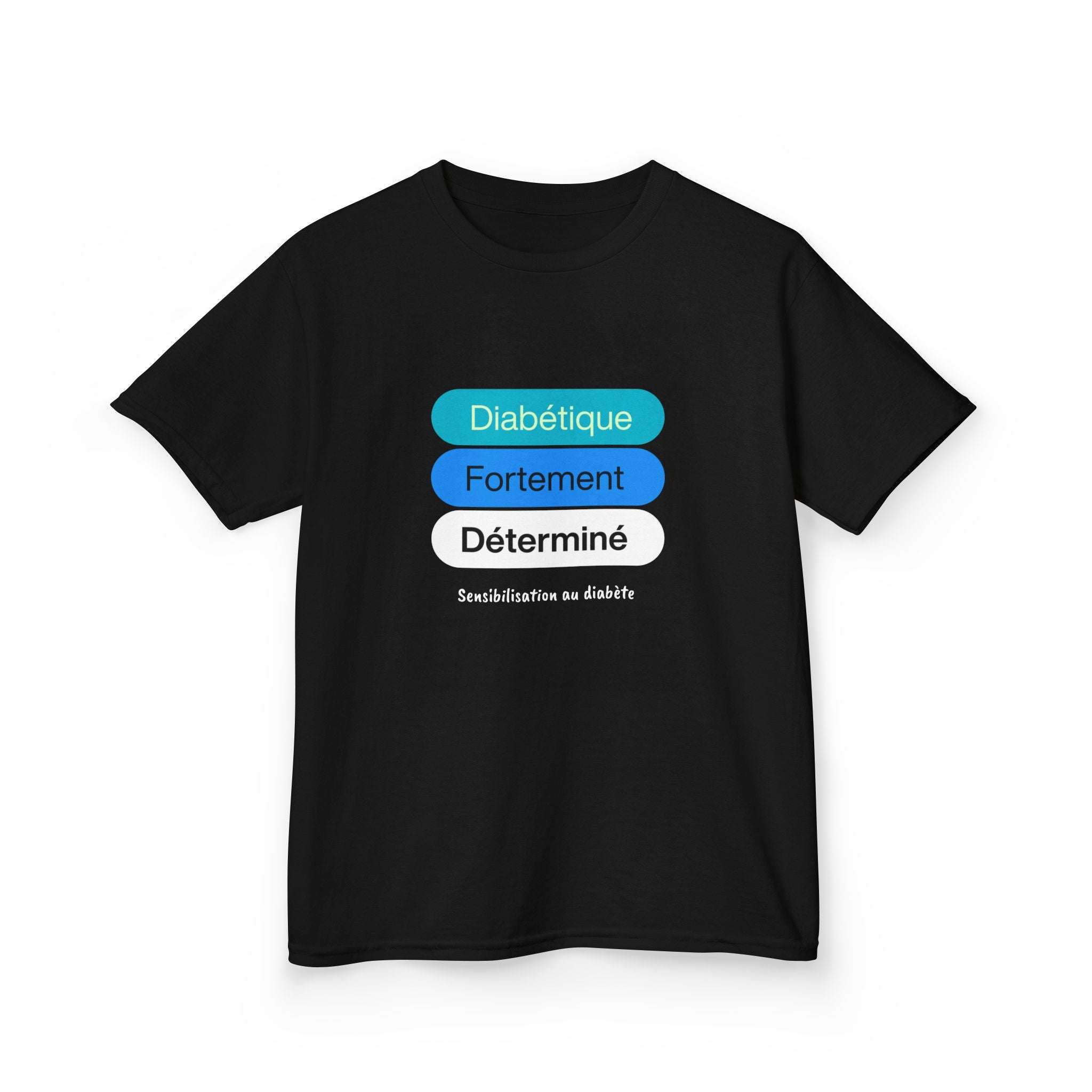 Strongly Determined Diabetic (French) - Kids Tee The Diabuddies Store T-Shirts $19.22