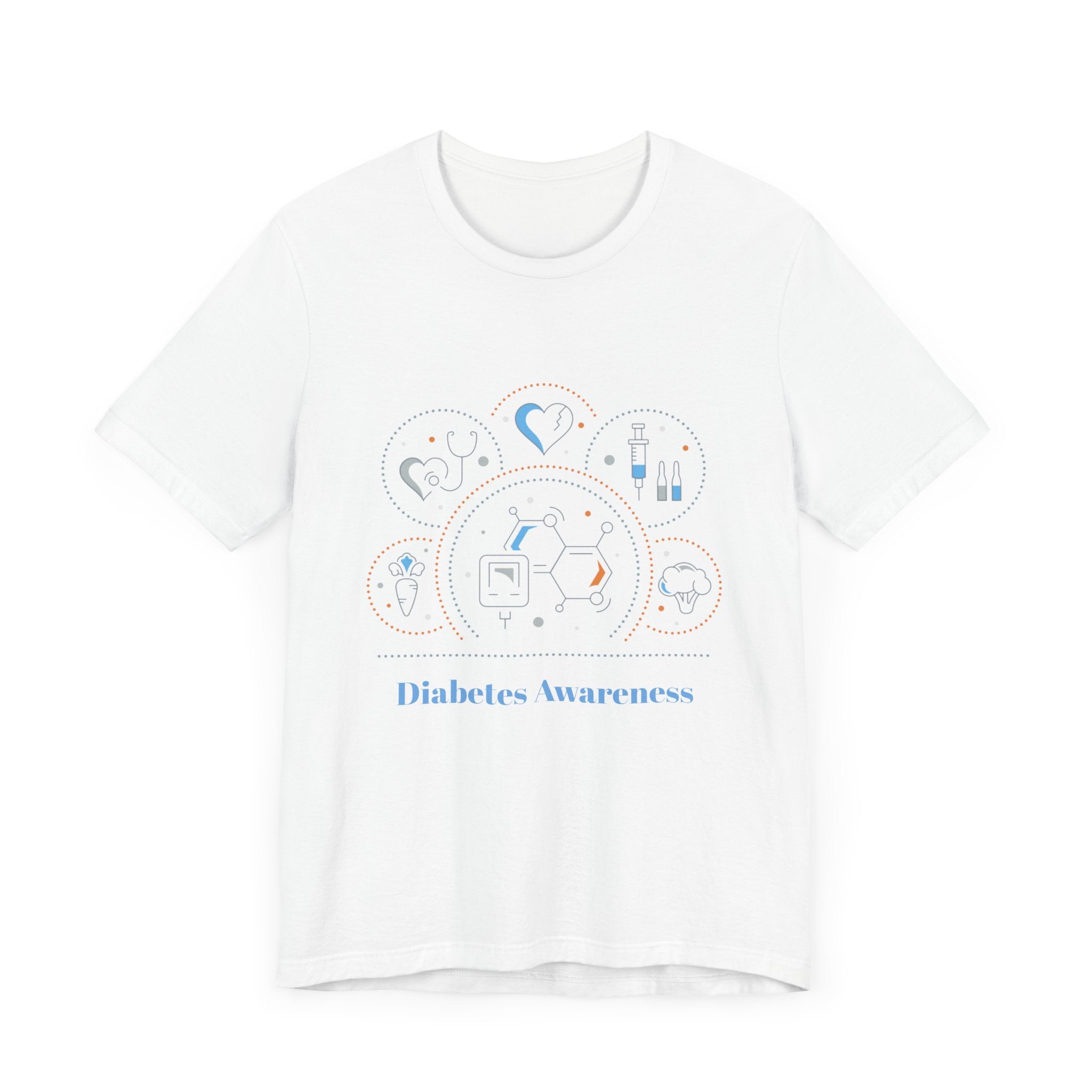 Diabetes Awareness Hexagones - Unisex Tee The Diabuddies Store T-Shirts $24.25