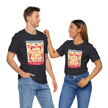 The Diabuddies Store Go with the Flow (Diabetes) - Unisex Tee Go with the Flow (Diabetes) - Unisex Tee: Engineered for those who live with a pump and CGM, this tank ensures your devices are always within reach and comfortably secure, letting you move free