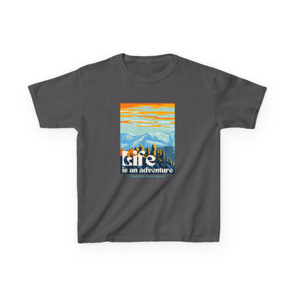 The Diabuddies Store Life is an Adventure, Mountains - Kids Tee Life is an Adventure, Mountains - Kids Tee: Inspire your little explorer with our "Life is an Adventure, Mountains" Kids Tee! This super soft and comfortable t-shirt is perfect for young adve