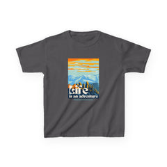 The Diabuddies Store Life is an Adventure, Mountains - Kids Tee Life is an Adventure, Mountains - Kids Tee: Inspire your little explorer with our "Life is an Adventure, Mountains" Kids Tee! This super soft and comfortable t-shirt is perfect for young adve