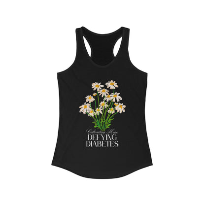 The Diabuddies Store Cultivating Hope, Defying Diabetes - Racerback Tank Cultivating Hope, Defying Diabetes - Racerback Tank: Wear your message of strength! Our "Cultivating Hope, Defying Diabetes" Unisex Tee is more than just a comfortable shirt; it's a