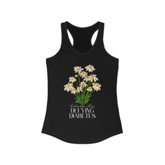 The Diabuddies Store Cultivating Hope, Defying Diabetes - Racerback Tank Cultivating Hope, Defying Diabetes - Racerback Tank: Wear your message of strength! Our "Cultivating Hope, Defying Diabetes" Unisex Tee is more than just a comfortable shirt; it's a