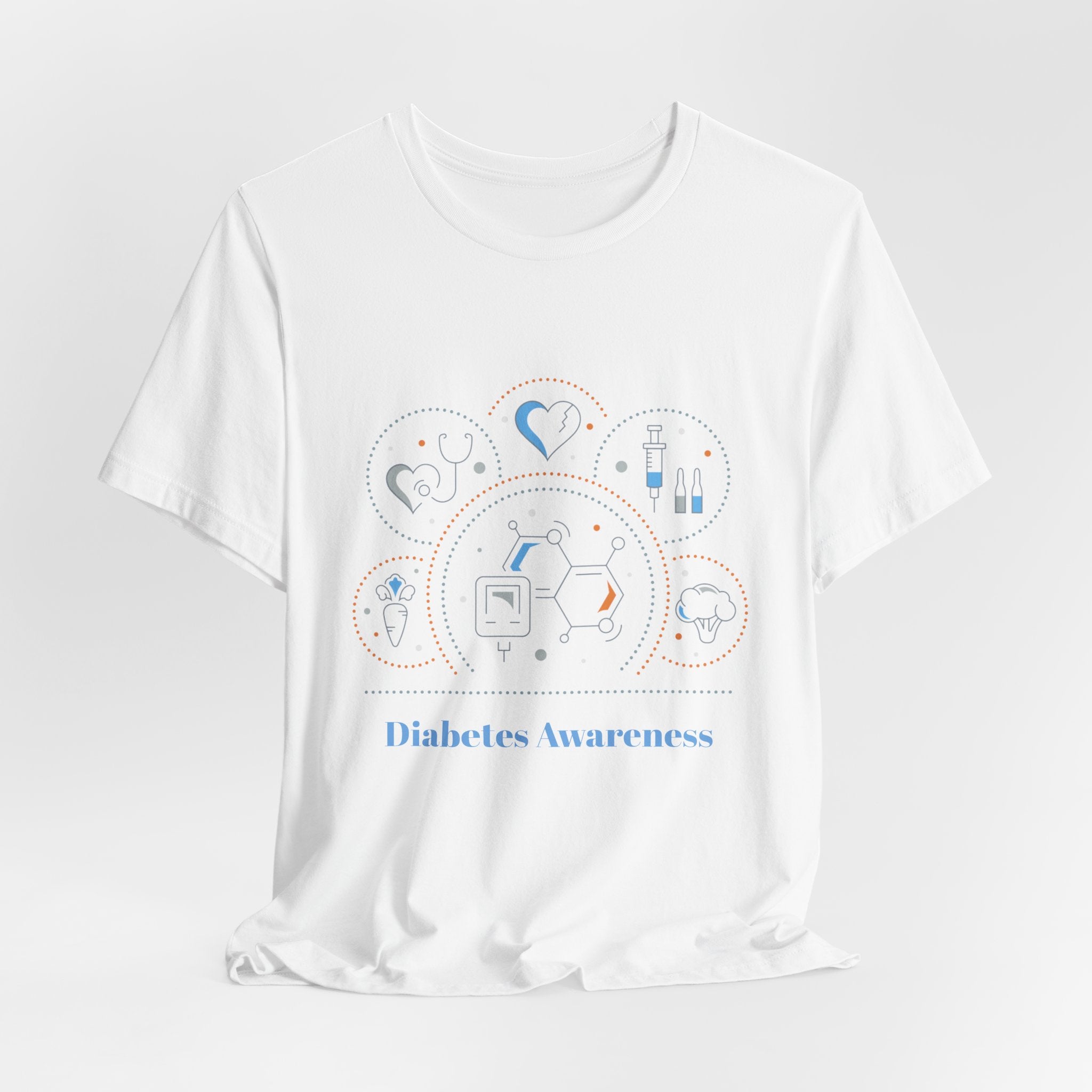 Diabetes Awareness Hexagones - Unisex Tee The Diabuddies Store T-Shirts $24.25