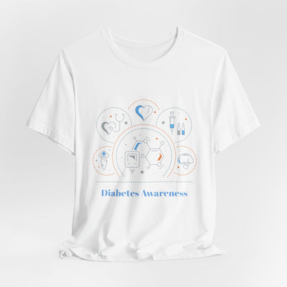 Diabetes Awareness Hexagones - Unisex Tee The Diabuddies Store T-Shirts $24.25