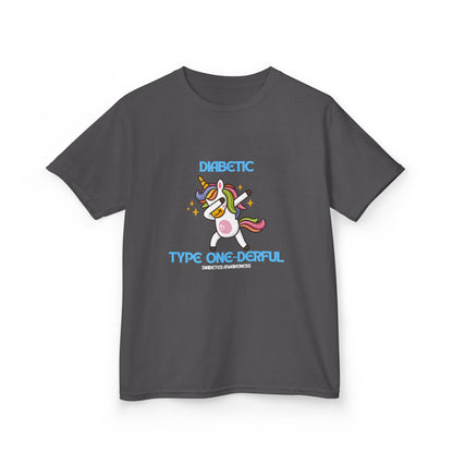 The Diabuddies Store Diabetes Type One-derful - Kids Tee Diabetes Type One-derful - Kids Tee: This Tee is a celebration of strength and uniqueness! Let your child proudly declare their "Type One-derful" spirit with a smile. T-Shirts $19.22