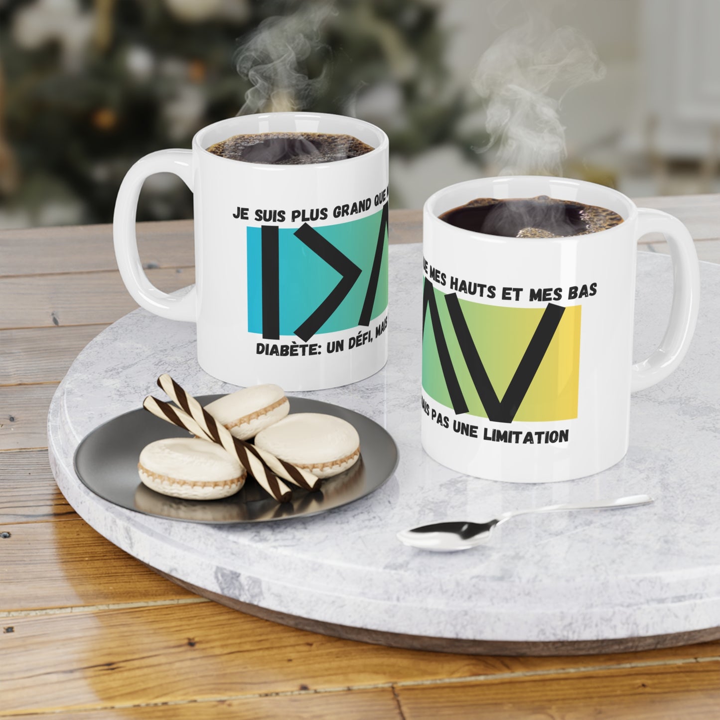 The Diabuddies Store Greater than (French/Yellow) - Mug 11oz Greater than (French/Yellow) - Mug 11oz: An inspirational mug that brings a daily reminder that you are greater than the highs and the lows during your coffee or tea routine. Perfect for anyone
