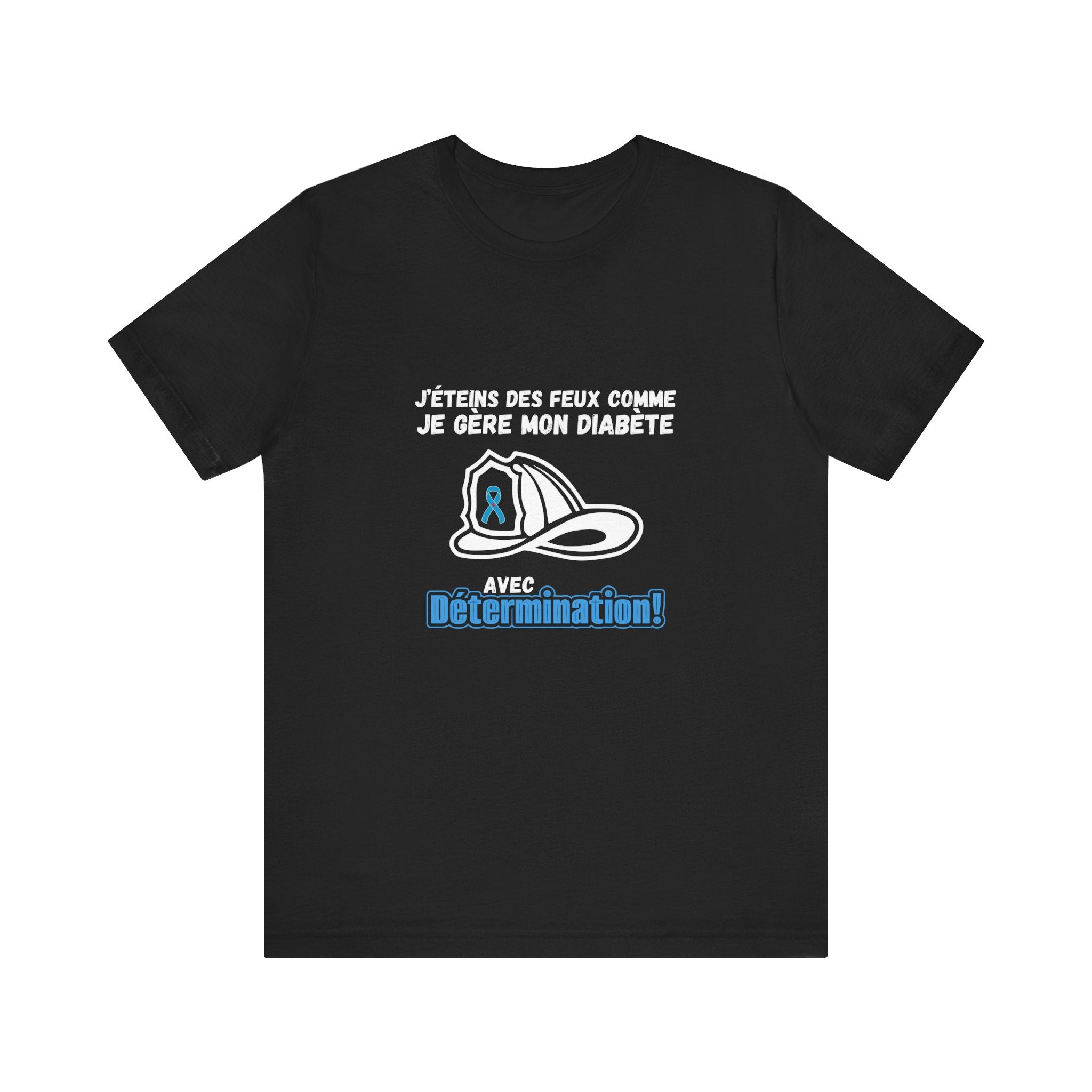 The Diabuddies Store Fight Fires & Diabetes Determination (French) Unisex Tee Fight Fires & Diabetes Determination (French) Unisex Tee: Brave flames, conquer diabetes. A tee for resilient heroes showing unwavering strength daily. T-Shirts $22.50