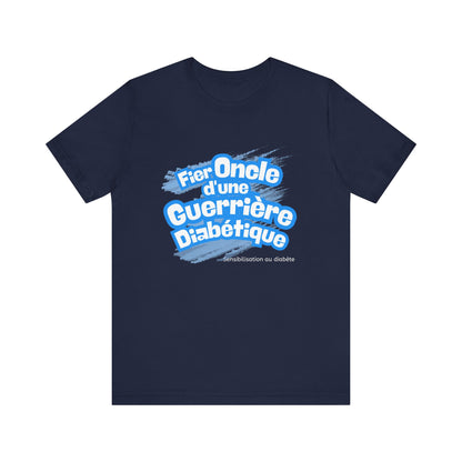 Proud Uncle of Diabetic Warrior (French/Niece) - Unisex Tee The Diabuddies Store T-Shirts $22.50