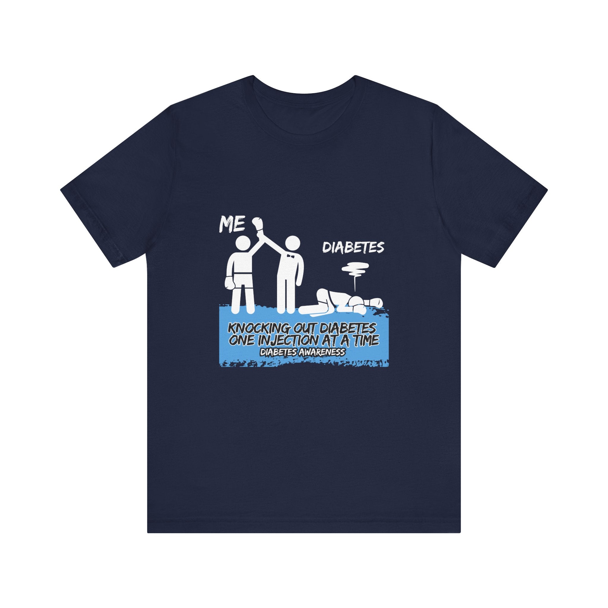 The Diabuddies Store Knocking out Diabetes - Unisex Tee Knocking out Diabetes - Unisex Tee: Make a bold statement with our Unisex Tee. This powerful shirt is for the fighters, the advocates, and the champions who face diabetes head-on every day. T-Shirts