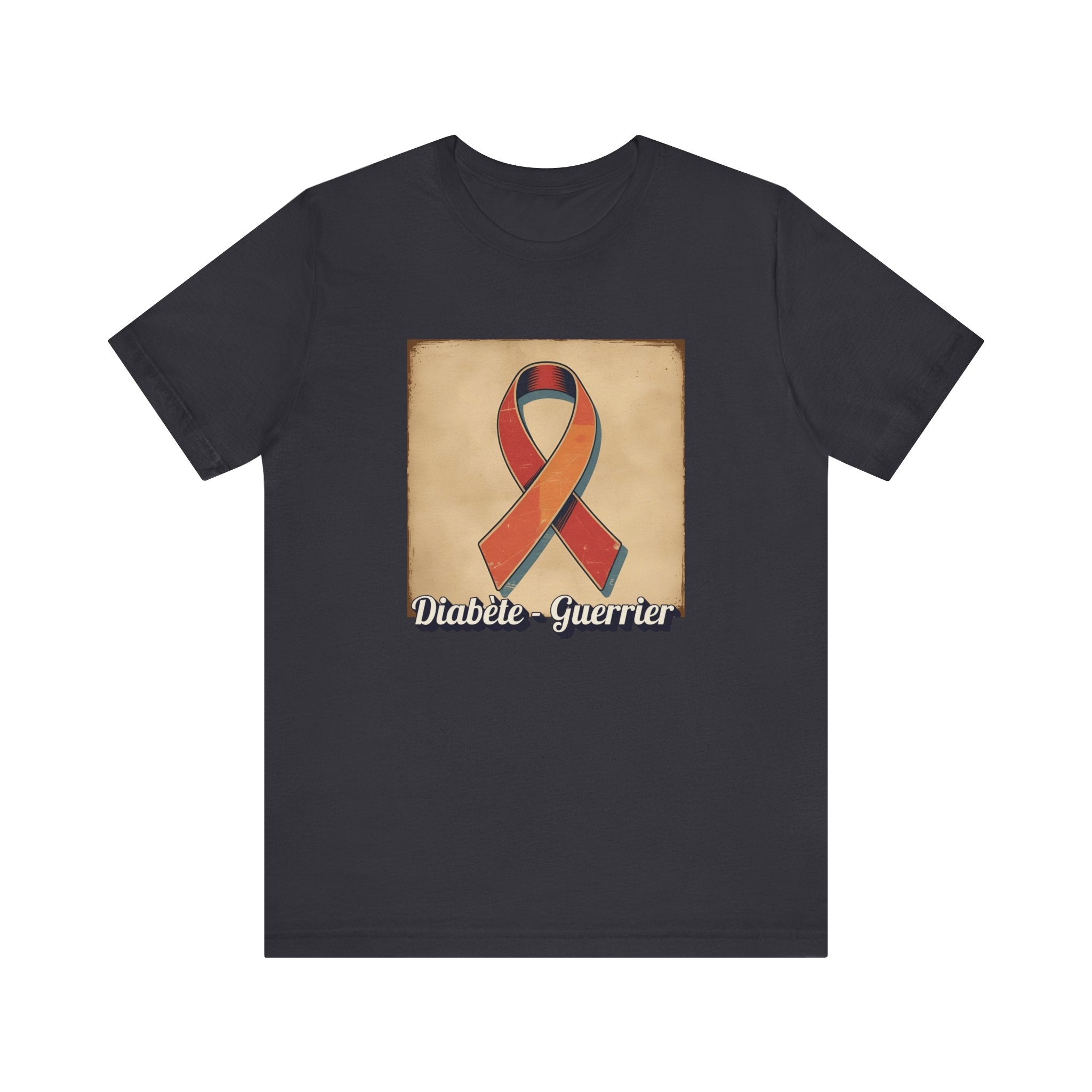 Diabetes Warrior, Retro Style (French/Guerrier) Unisex Tee The Diabuddies Store T-Shirts $22.50