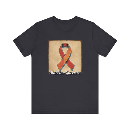 Diabetes Warrior, Retro Style (French/Guerrier) Unisex Tee The Diabuddies Store T-Shirts $22.50