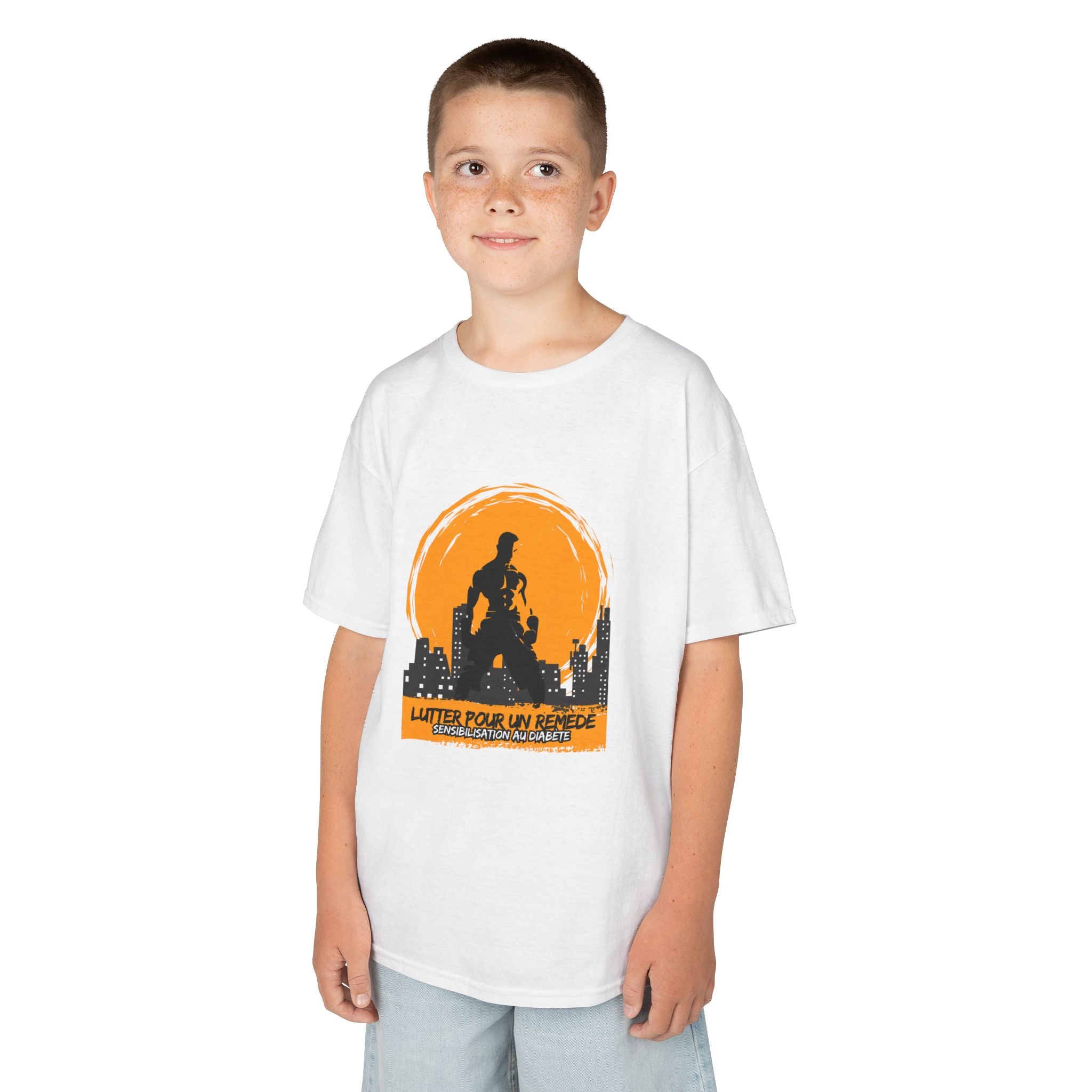 The Diabuddies Store Fighting for a Cure (French) - Kids Tee Fighting for a Cure (French) - Kids Tee: This soft, comfy tee is for the little fighter in your life. Featuring the phrase "Lutter pour un remède" (Fighting for a Cure) in French, it's a powerfu