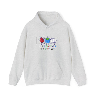 The Diabuddies Store Diabetes Warrior (w/Icons) - Unisex Hoodie Diabetes Warrior (w/Icons) - Unisex Hoodie: Unleash the hero within! This dynamic and cozy "Diabetes Warrior (w/Icons)" Unisex Hoodie celebrates the incredible strength and resilience of thos