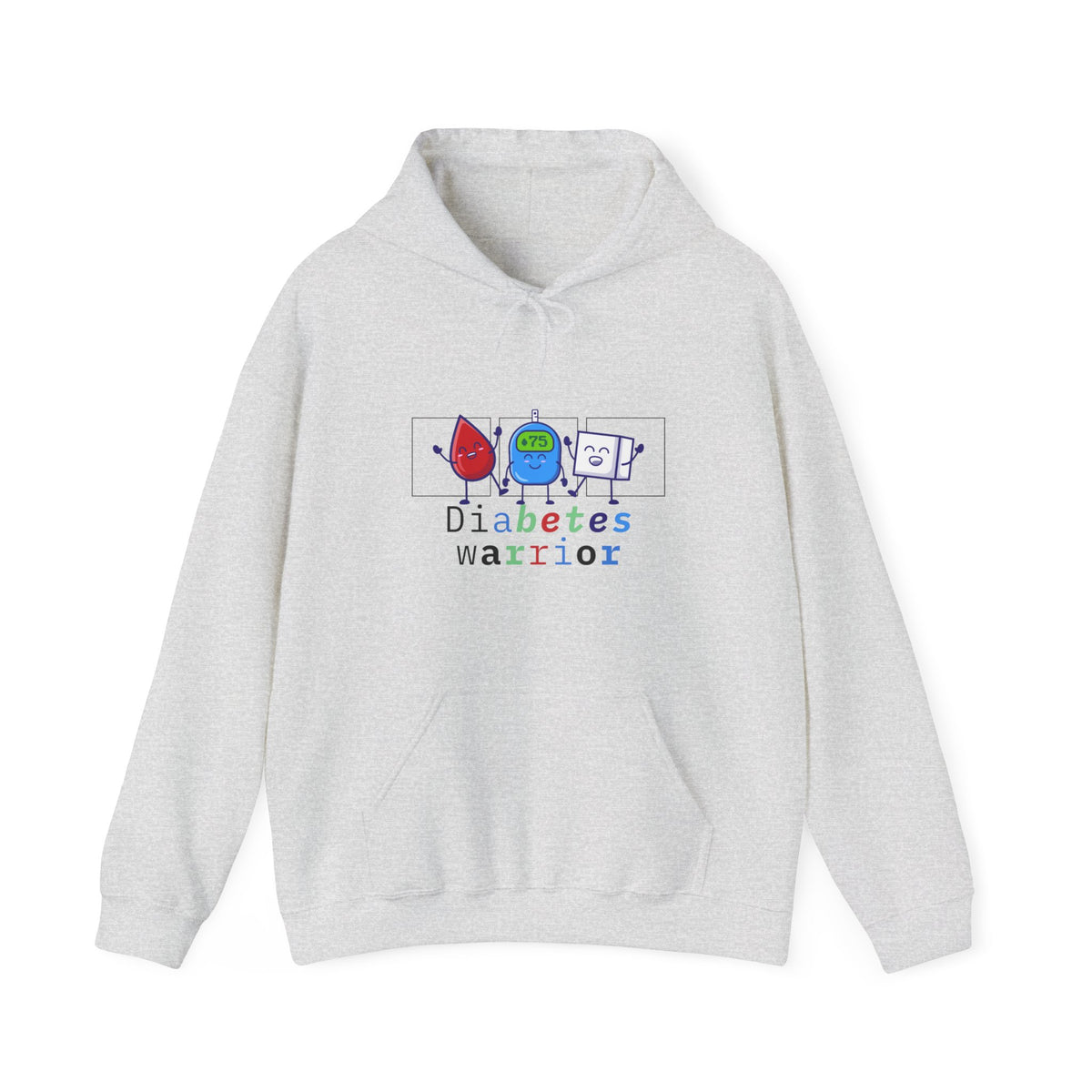 The Diabuddies Store Diabetes Warrior (w/Icons) - Unisex Hoodie Diabetes Warrior (w/Icons) - Unisex Hoodie: Unleash the hero within! This dynamic and cozy "Diabetes Warrior (w/Icons)" Unisex Hoodie celebrates the incredible strength and resilience of thos