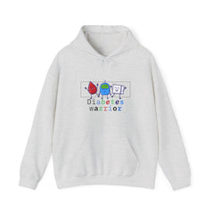 The Diabuddies Store Diabetes Warrior (w/Icons) - Unisex Hoodie Diabetes Warrior (w/Icons) - Unisex Hoodie: Unleash the hero within! This dynamic and cozy "Diabetes Warrior (w/Icons)" Unisex Hoodie celebrates the incredible strength and resilience of thos