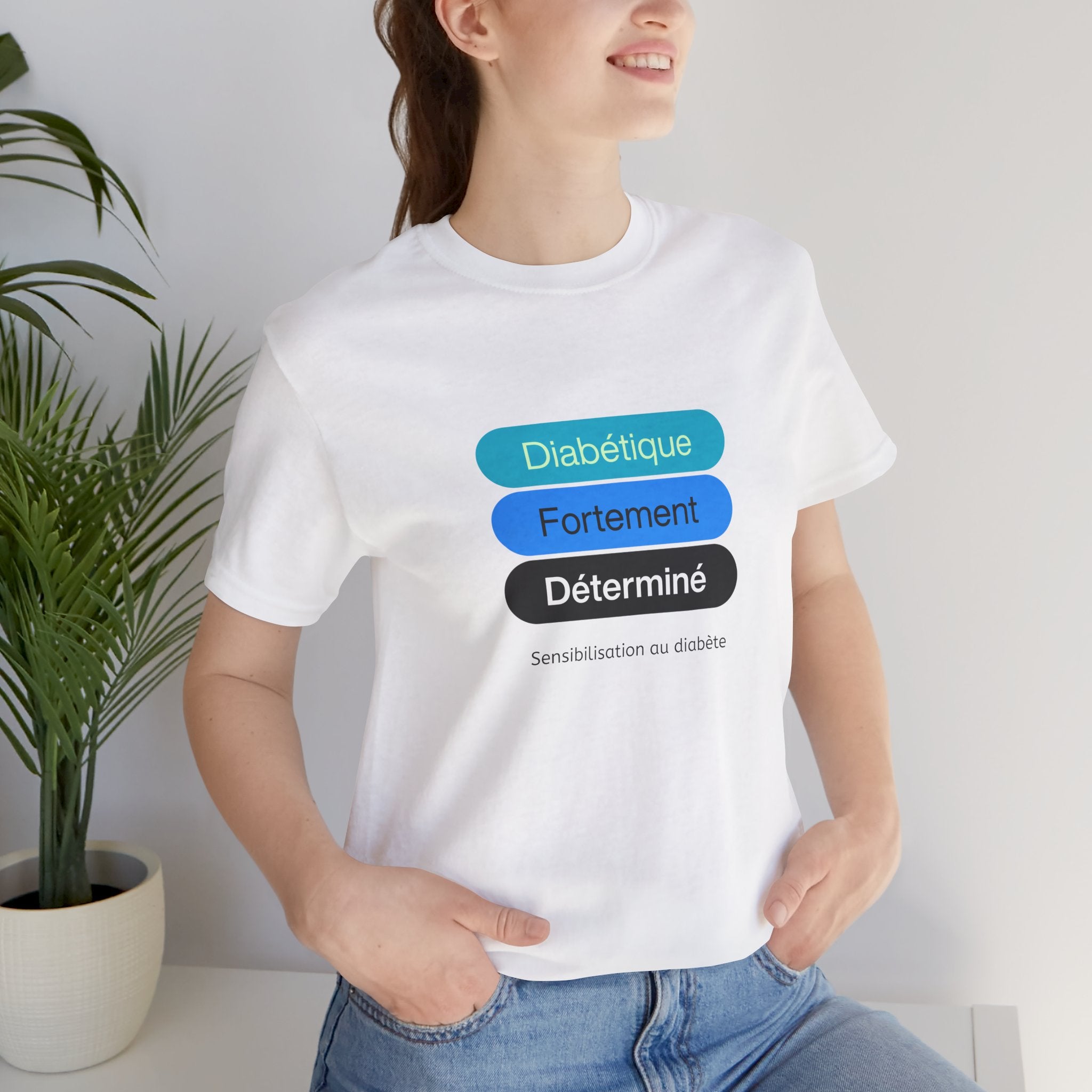 Strongly Determined Diabetic (French) - Unisex Tee The Diabuddies Store T-Shirts $22.50