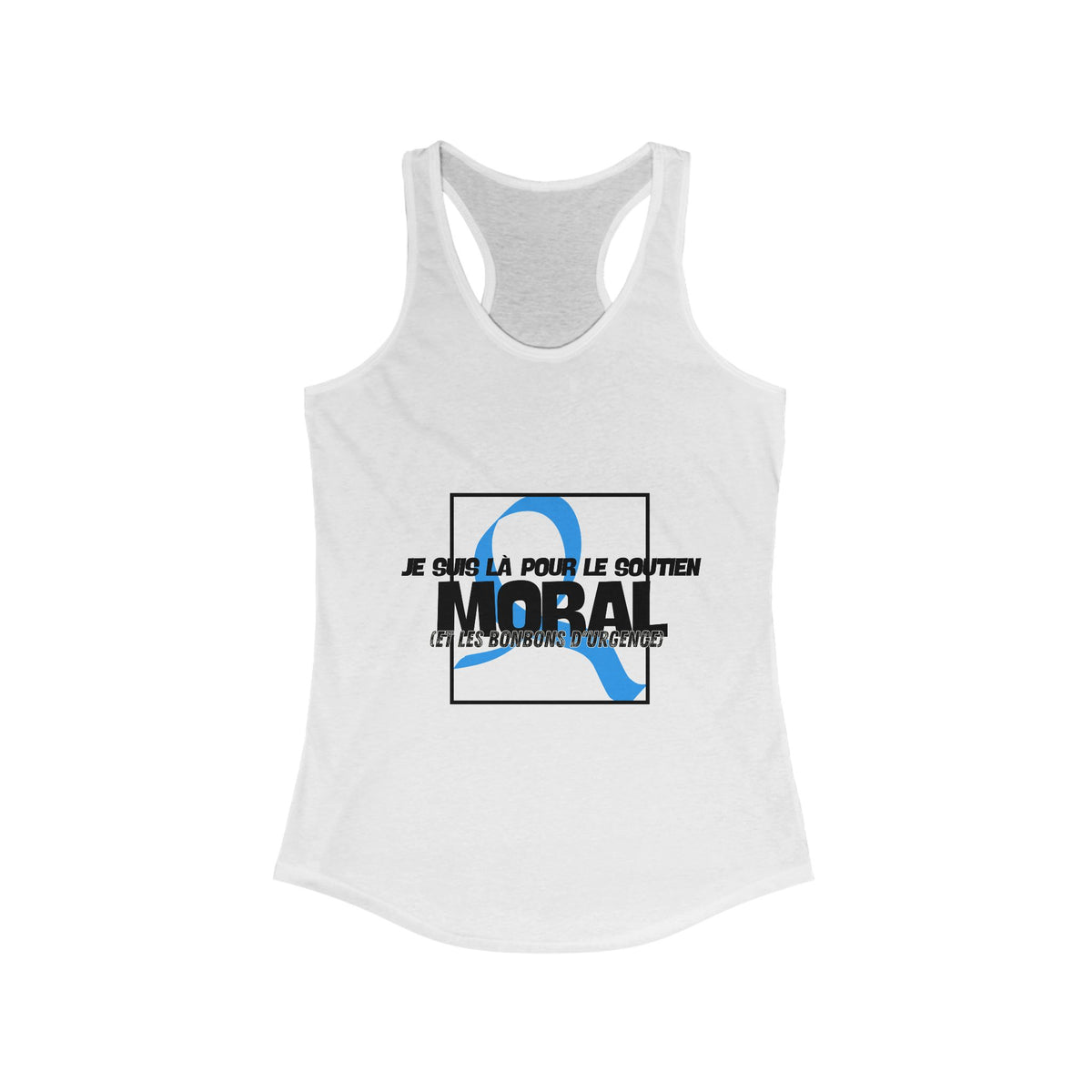 The Diabuddies Store Moral Support and Emergency Candy (French) - Racerback Tank Moral Support and Emergency Candy (French) - Racerback Tank: Being a friend to someone with diabetes means being ready for anything – from offering a listening ear to, well,