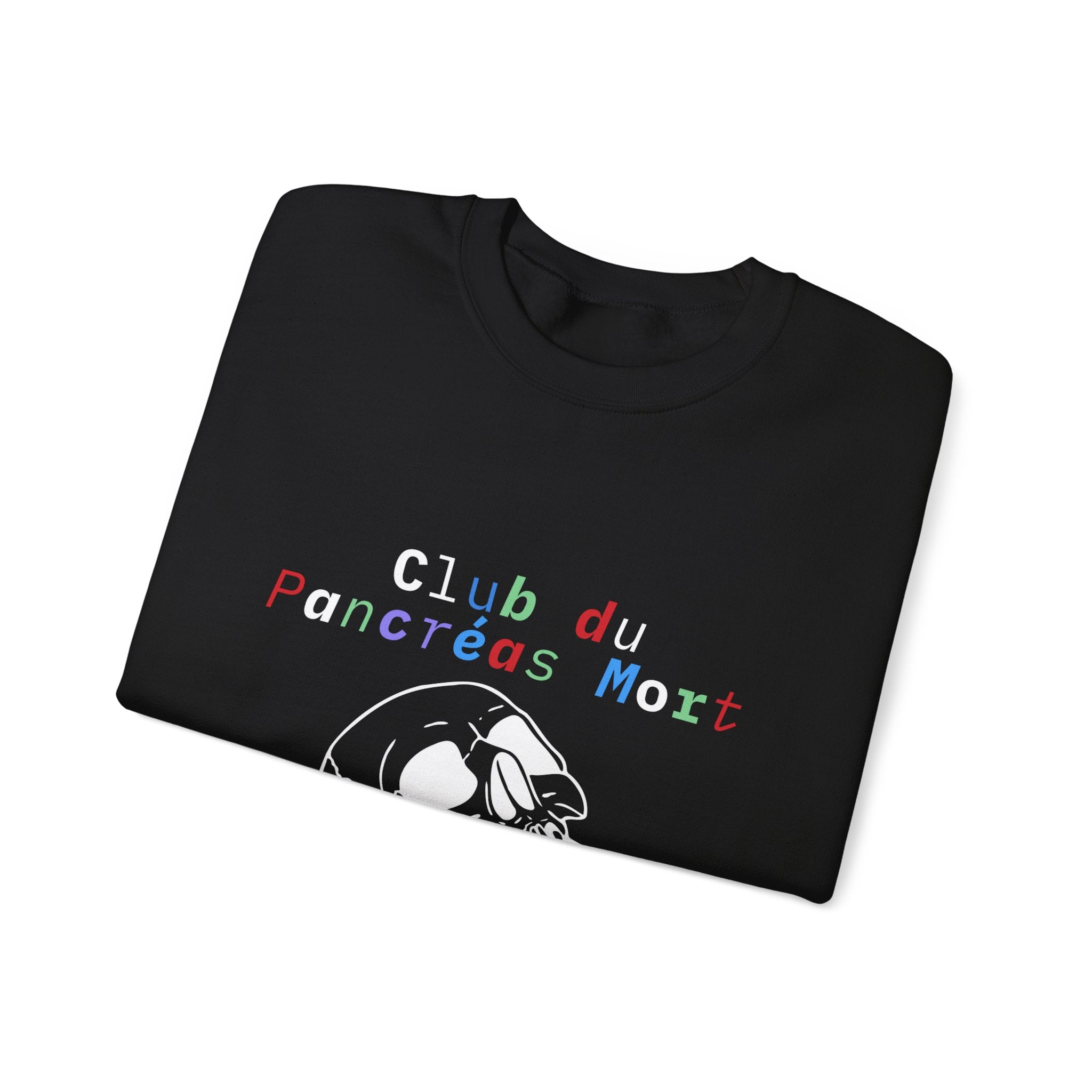 Skull & Flowers Dead Pancreas Club-French Unisex Sweatshirt The Diabuddies Store Sweatshirts $35.70