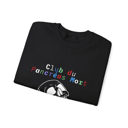 Skull & Flowers Dead Pancreas Club-French Unisex Sweatshirt The Diabuddies Store Sweatshirts $35.70