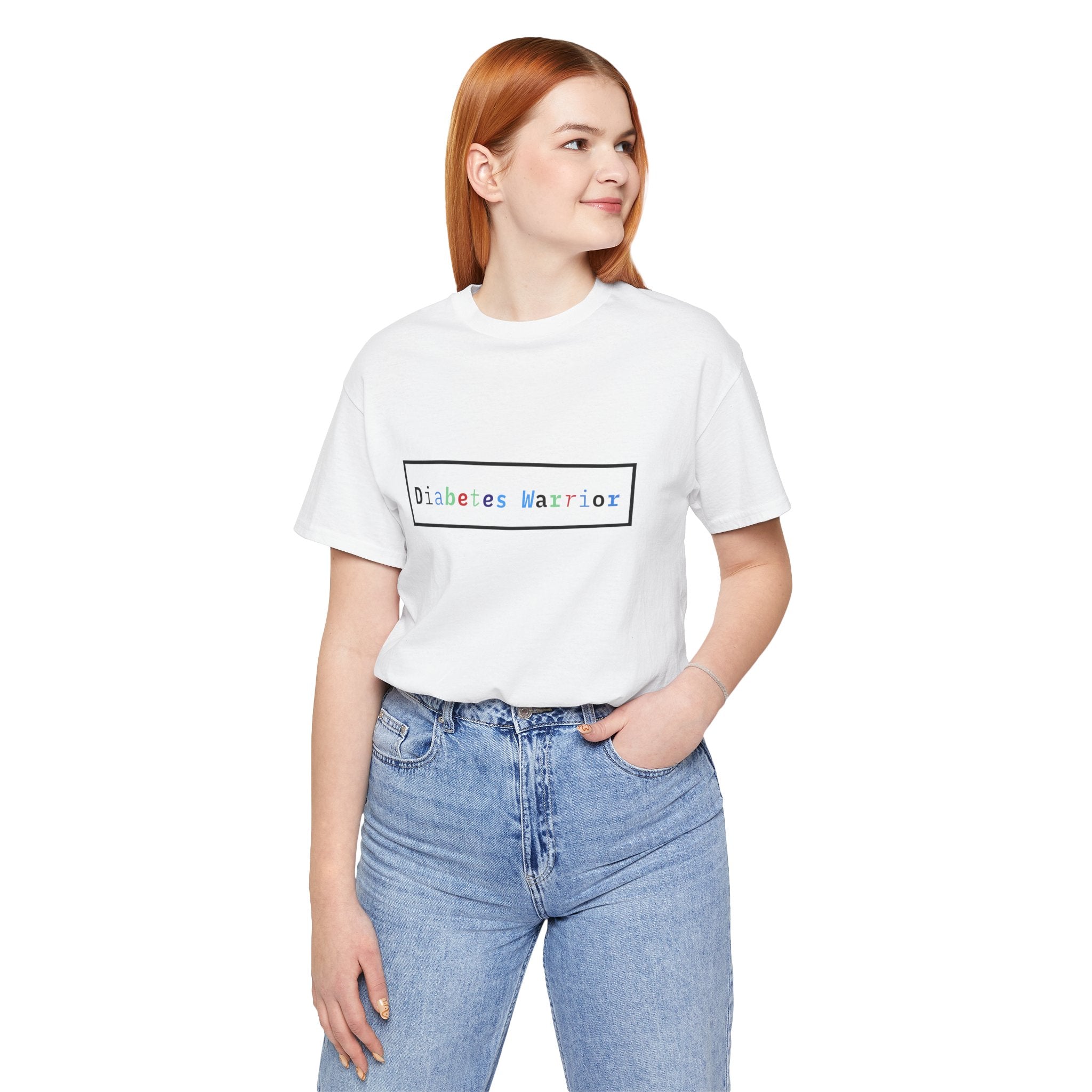 The Diabuddies Store Colorful Diabetes Warrior - Unisex Tee Colorful Diabetes Warrior - Unisex Tee: Offers a comfortable and stylish option for those who appreciate unique designs and supporting Diabetes Awareness. T-Shirts $24.25