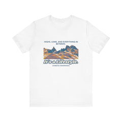 The Diabuddies Store Highs, Lows, and Everything in Between - Unisex Tee Life's a rollercoaster, and this tee gets it! Our "Highs, Lows, and Everything in Between" shirt is for anyone who embraces the wild ride of life, with all its ups, downs, and unexpe