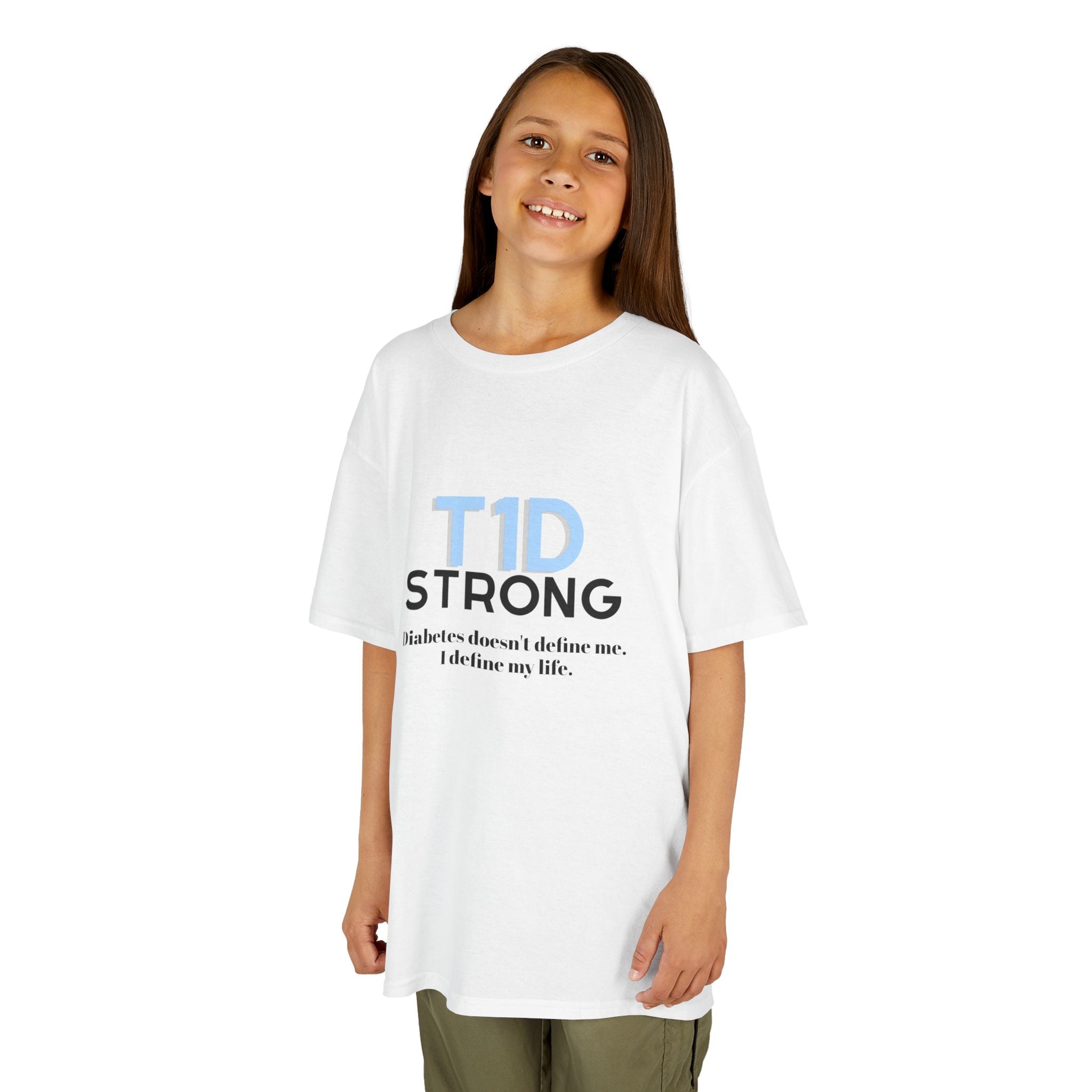 The Diabuddies Store T1D Strong (Diabetes) - Kids Tee T1D Strong (Diabetes) - Kids Tee: Wear your strength. This T1D Strong tee sends a powerful message: "Diabetes doesn't define me. I define my life." It's more than a shirt; it's a statement of resilienc