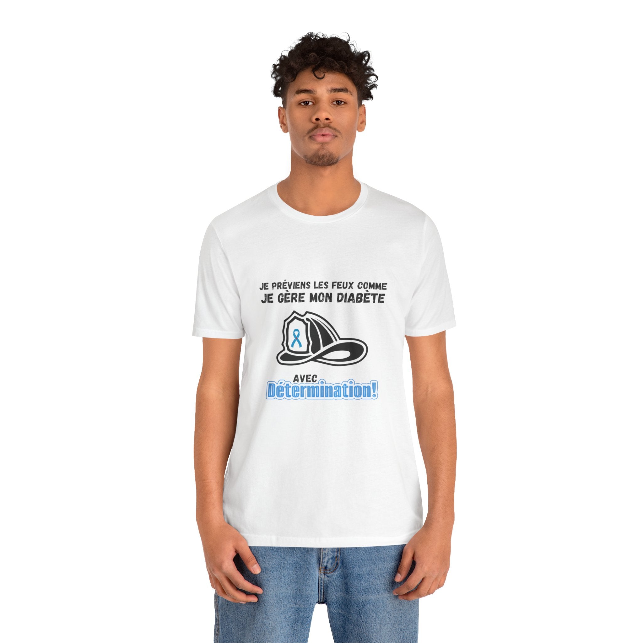 The Diabuddies Store Diabetes & Fire Prevention (French) - Unisex Tee Diabetes & Fire Prevention (French) - Unisex Tee: For the unsung heroes who dedicate their lives to keeping communities safe, while diligently managing their own health. Our Tee is desi