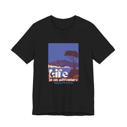 The Diabuddies Store Life is an Adventure, Ocean View - Unisex Tee Life is an Adventure, Ocean View - Unisex Tee: Embrace the call of the wild with our "Life is an adventure" Unisex Tee. This shirt is for anyone who finds their soul in the great outdoors,