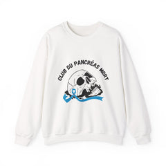 Skull & Blue Ribbon, Dead Pancreas Club (French) Sweatshirt The Diabuddies Store Sweatshirts $29.49
