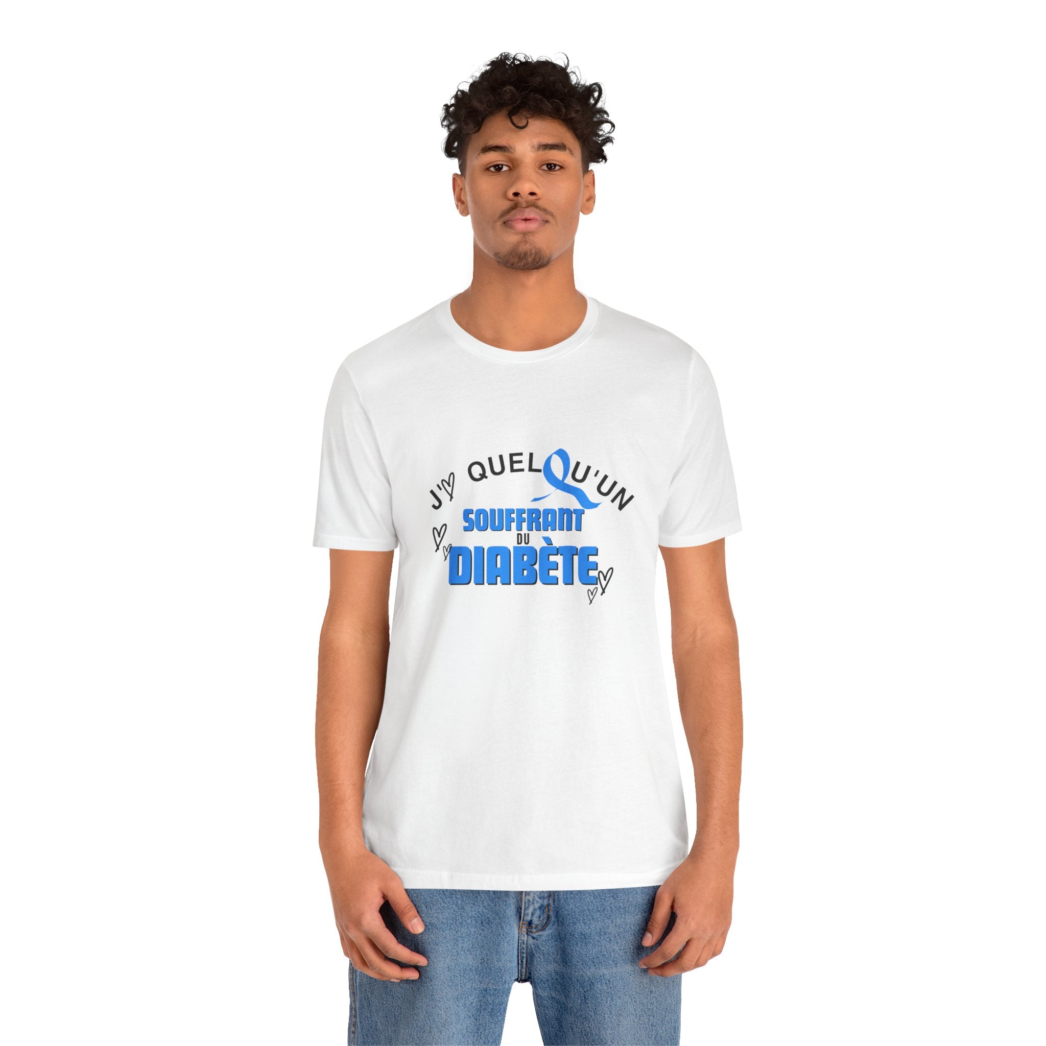 I Love Someone with Diabetes (French) - Unisex Tee The Diabuddies Store T-Shirts $22.50